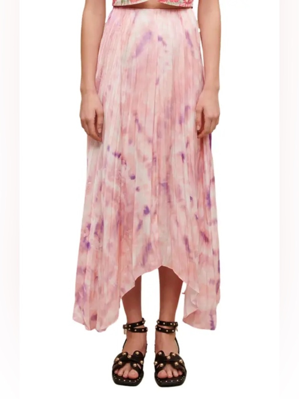 Maje Jilplity Handkerchief Hem Skirt